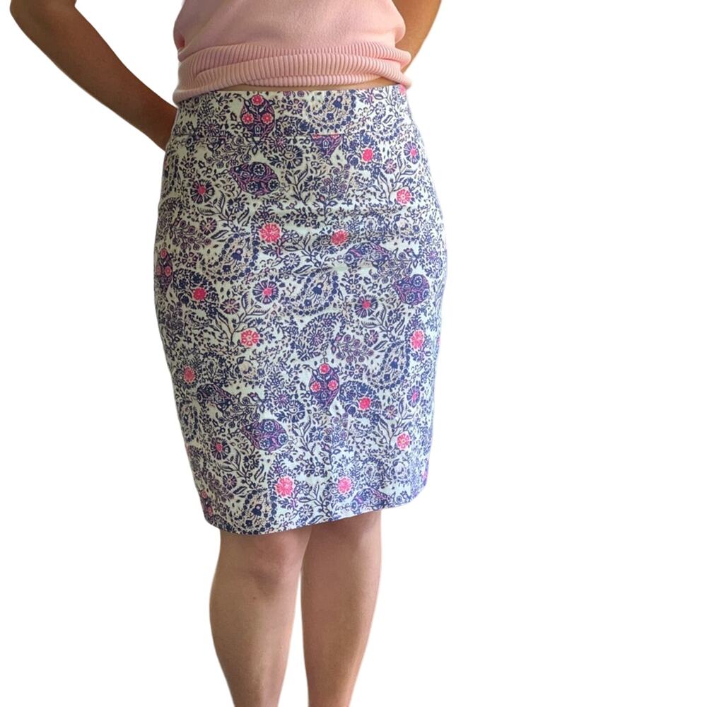 Ann Taylor Floral Pencil Skirt, Size 0